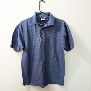 Boeing Polo Employee Short Sleeve Blue Mens Small Double Mercerized